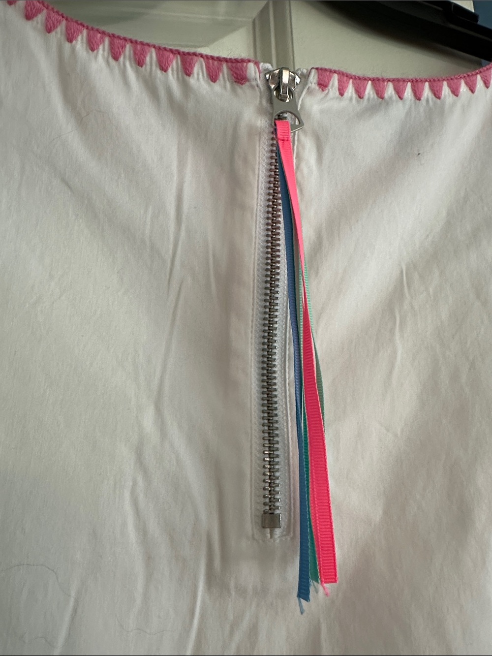 Talbots White Top with Colored Edge Stitching - Picture 5 of 5